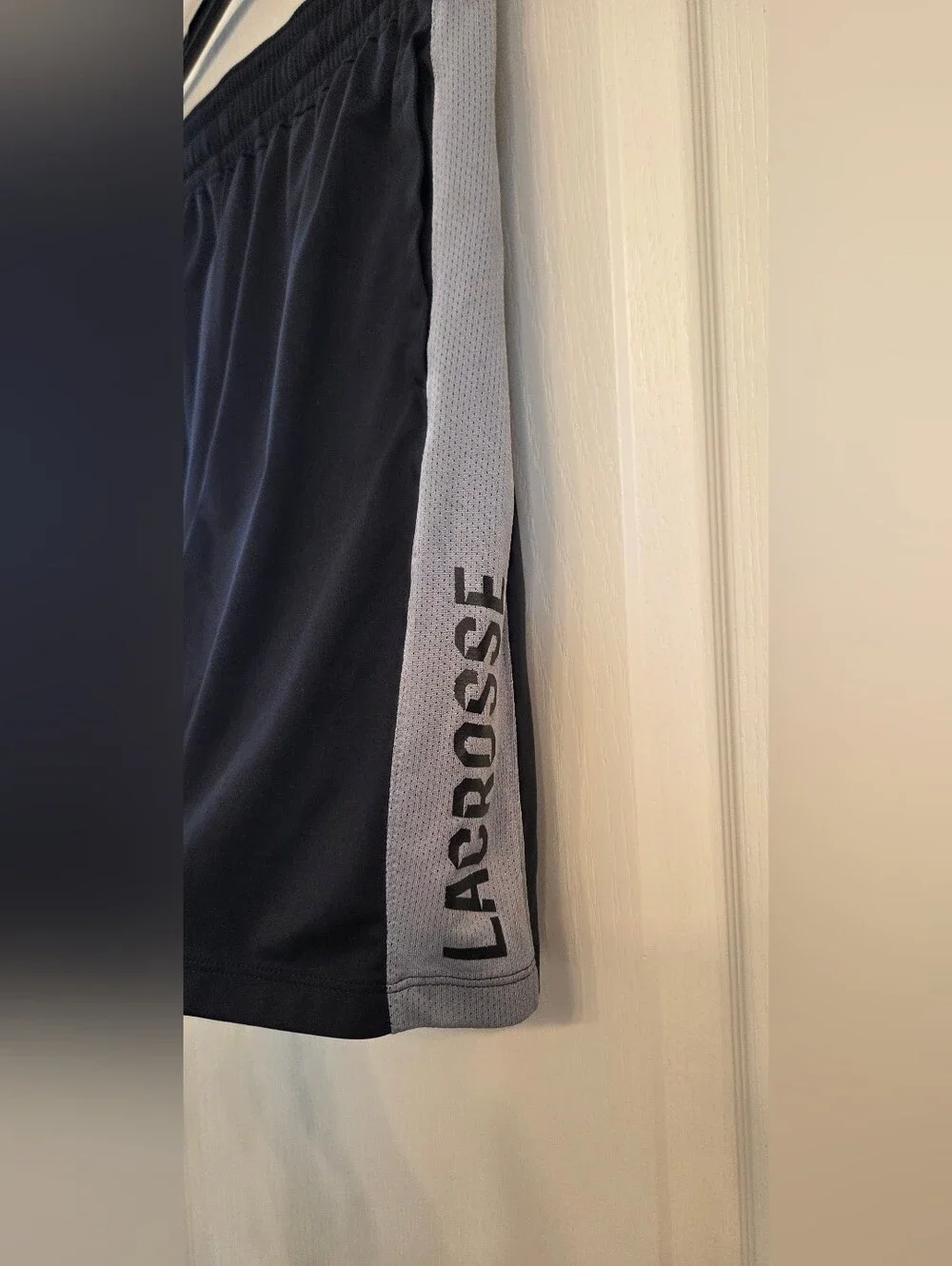 Under Armour Black Gray Athletic Lacrosse Shorts KIDS SIZE L